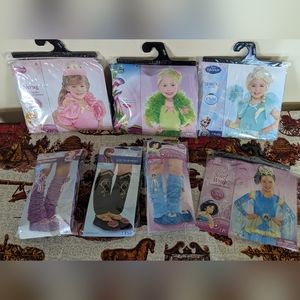 Disney 3x shrugs, 1 scarf wrap and 3 Leg warmers size 4-6 all brand new